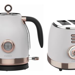 FURBER Wasserkocher und Toaster Set, Monroe, Rose