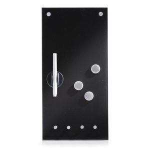 Zeller Present Magnethaftendes Glassboard 20 cm x 40 cm, Schwarz