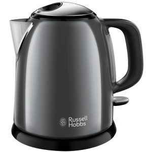 Russell Hobbs Wasserkocher 24993-70 Colours Plus 1 l, Schwarz/Grau