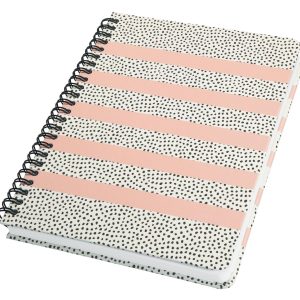 Jolie Notizbuch Sweet Dots A5, Dot, Schwarz/Weiss/Rosa