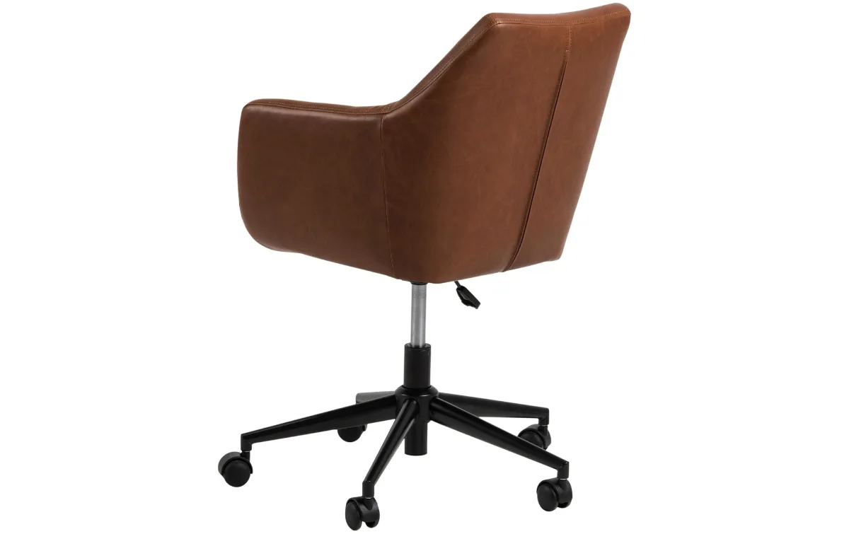 AC Design Bürostuhl Nora, mit Polsterrücken und Armlehnen, Cognac 4 AC Design Bürostuhl Nora, mit Polsterrücken und Armlehnen, Cognac