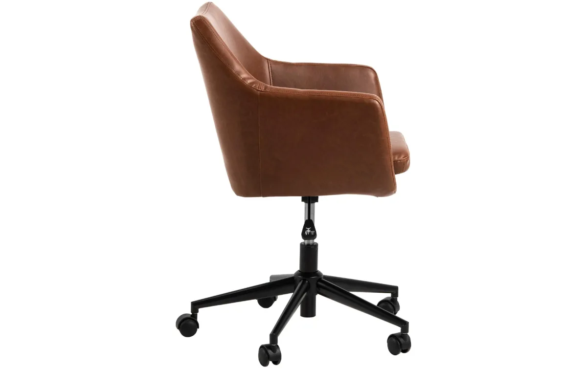 AC Design Bürostuhl Nora, mit Polsterrücken und Armlehnen, Cognac 5 AC Design Bürostuhl Nora, mit Polsterrücken und Armlehnen, Cognac